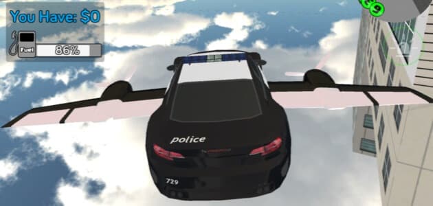 Macchina volante della polizia